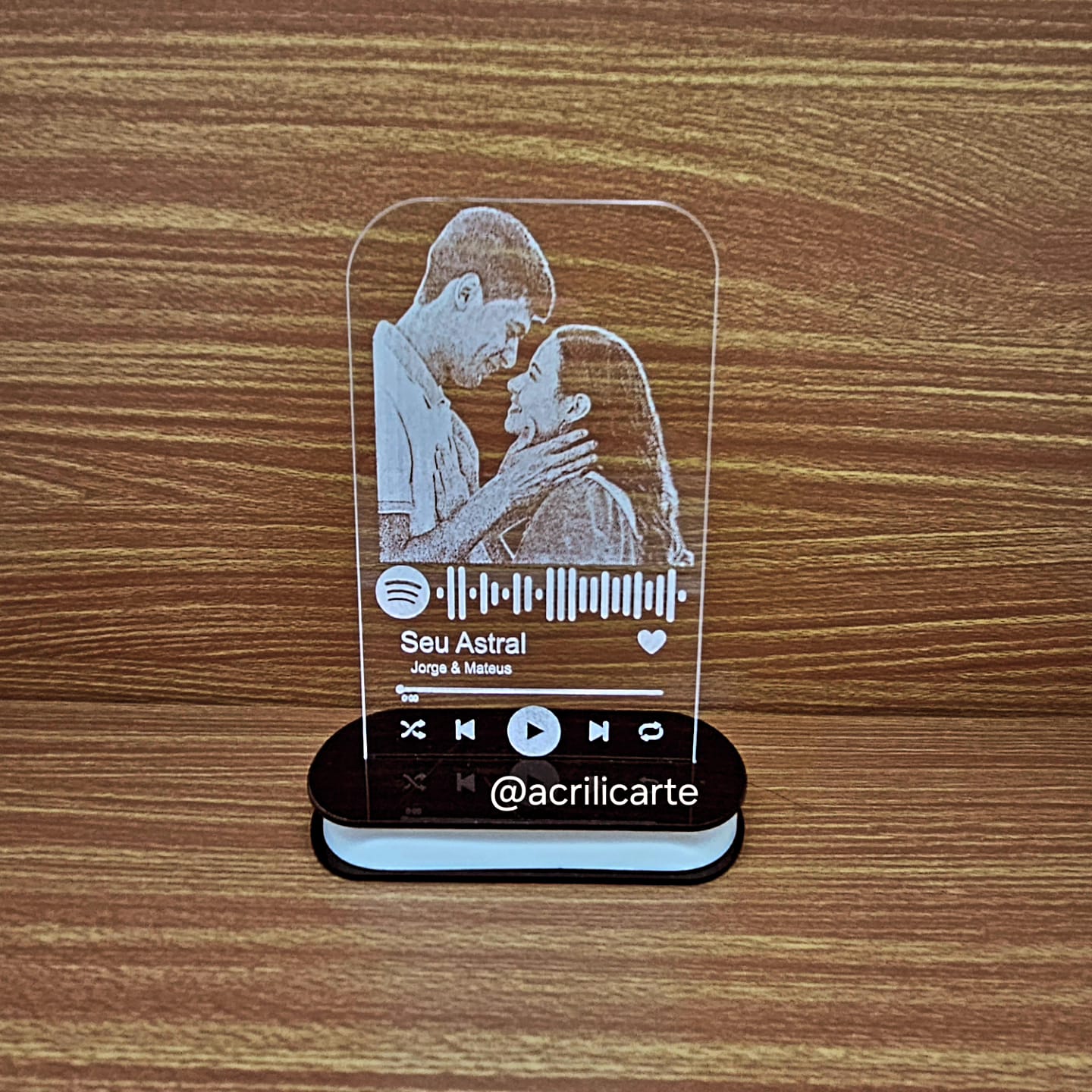 Mini Luminária Personalizada com Foto e QR Code