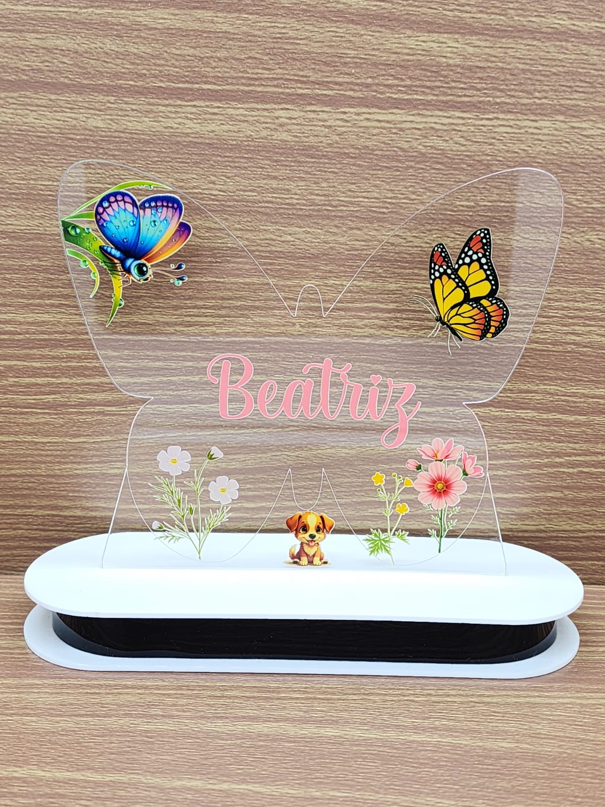 Luminária Personalizada Borboleta com Nome - Imagem 2