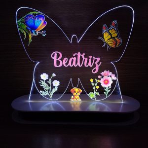 Luminária Personalizada Borboleta com Nome